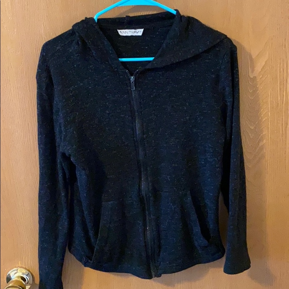 Ann Travis jacket with hood.